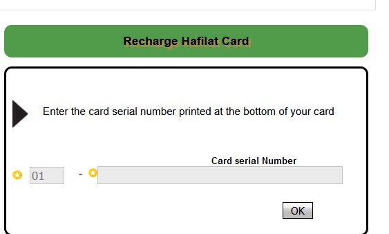 Hafilat Card Recharge