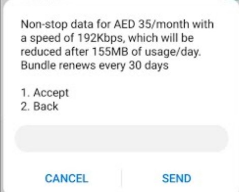 Du Monthly Data Package 35 Aed