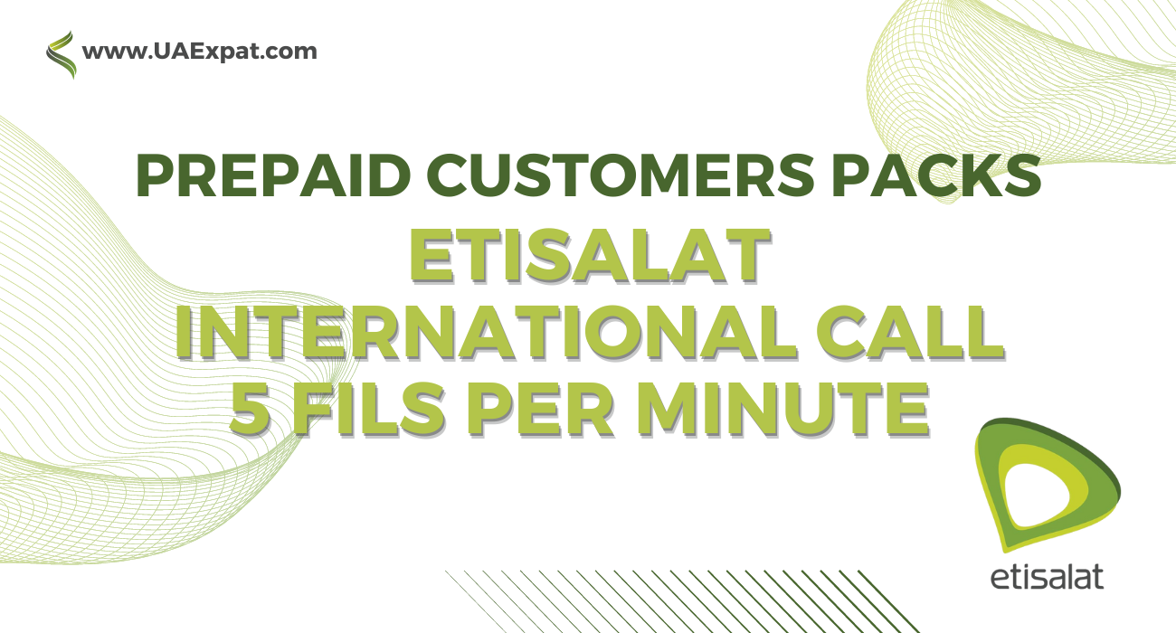 Etisalat International Call 5 Fils Per Minute Package for Prepaid Customers