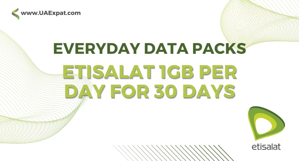 Etisalat UAE | Etisalat 1GB Per Day for 30 Days