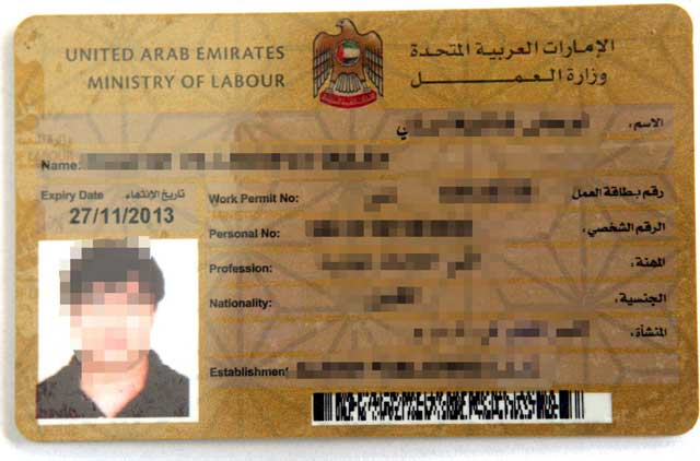 Labour Card Information in UAE
