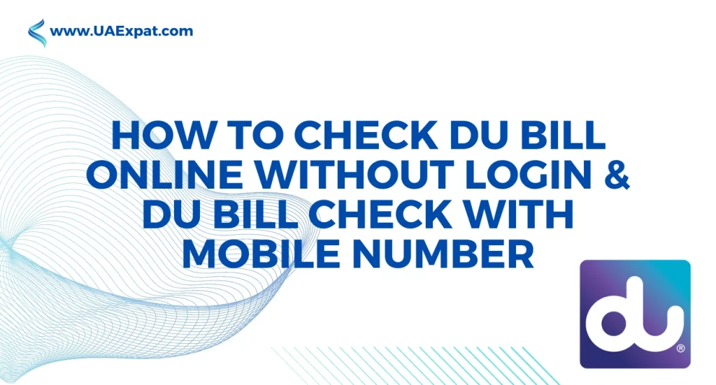 How to Check DU Bill Online Without Login & DU Bill Check with Mobile Number