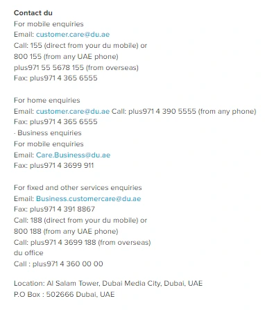 DU Email Address for Complaints